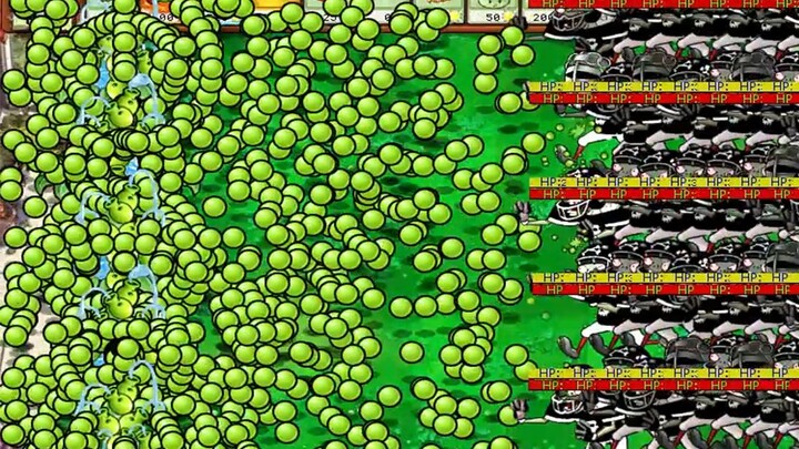 PvZ Hibrida - 50 tanaman melawan 50 zombie bola rugby - Siapa yang akan menang?