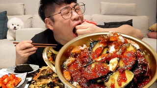 ASMR Mukbang 먹방창배 매운소갈비찜에 전복 새우 넣고 입안 얼얼 하게 대박 레전드 먹방 maeun galbi jjim mukbang Legend koreanfood eat