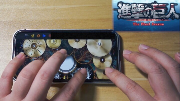 What’s it like to play the final season OP of “Attack on Titan,” “The Rumbling,” on a phone drum cov