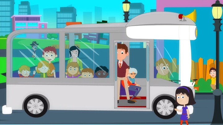 roda di bus | Lagu Anak | sajak kanak-kanak | Wheels On The Bus | Oh My Genius Indonesia
