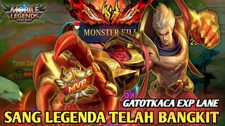 GATOTKACA🔥 EXP LANE❗SATU HANTAMAN💥 SATU NYAWA MELAYANG🤯