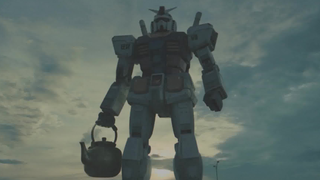 กันดั้มร่วมมือกับชามบะหมี่นิสชินถ่ายโฆษณาแล้ว