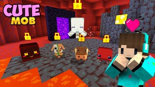 JIWAKU TERBAKAR Untuk Menculik Semua Mob Lucu Di Nether ! Cute Mob #3