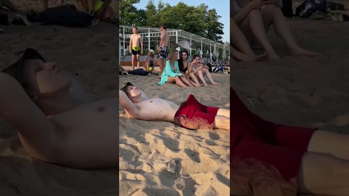All Girls On The Beach Look There😳 | Cucumber Prank