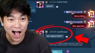 Ketemu Publik Pake Tigreal Jago Banget, Langsung Dipalak Skin Legend! - Mobile Legends