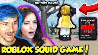 So MY WIFE Played Roblox Squid Game With Me And IT GOT INTENSE... (Roblox)