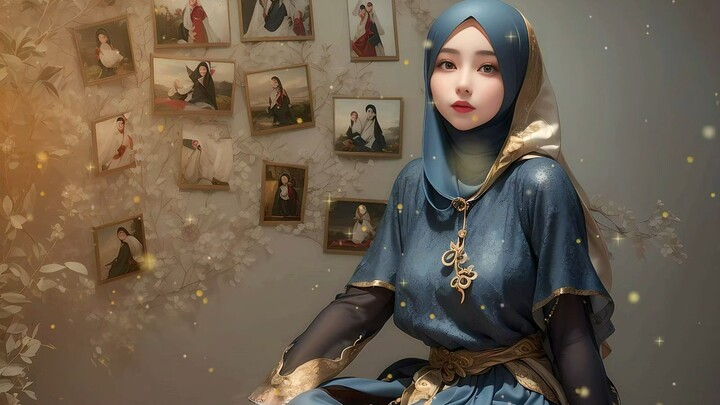 AI Hijab Lookbook, MAJESTIC HANFU & KHIMAR CH 1