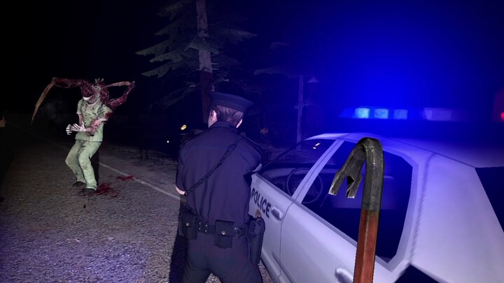 When you finally wait for the police while playing a horror game: