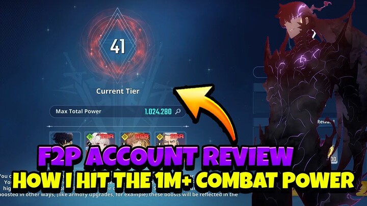 MY PURE F2P 1M+ COMBAT POWER ACCOUNT REVIEW! HERE IS WHAT I DID! [Solo Leveling: Arise]