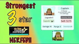 Update|Op 3 Star(Captain Usopp)Nerfed in All Star Tower Defense Roblox