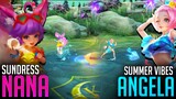 Nana - Sundress and Angela - Summer Vibes | Coolest Summer Themed Skins | Mobile Legends Bang Bang