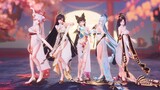[Onmyoji MMD / Cloth Solution] Qianchen Volume II Cheongsam Five-member Group II Awakening from the dream and farewell to you, looking forward to the breeze to send Acacia [EEVEE]