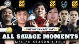 All Savage Moments MPL PH S1 to S6 - Mobile Legends Bang Bang