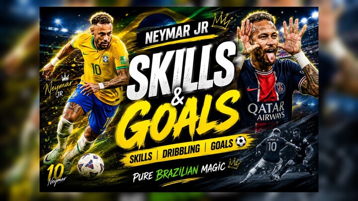 Neymar Jr Skills, Dribbling & Goals Pure Brazilian Magic 🇧🇷✨ When Neymar starts dribbling,