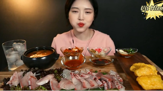 Gỏi cá cam lớn, gỏi cá tráp đỏ, bánh cá cam chiên 5 #amthuc