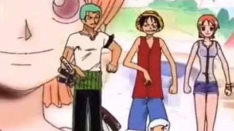 luffy imitates zoro's walk