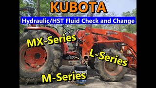 Kubota (V2403 engine) MX/L/M Series - TRANSMISSION and HYDRAULIC OIL Check and Change!