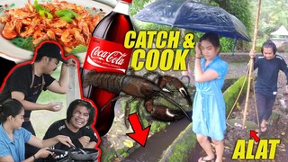 MANCING UDANG DAN MEMASAK DENGAN COCA COLA | CATCH AND COOK COCA COLA SHRIMP