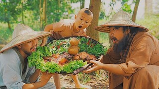 Ẩm Thực Lương Sơn Bạc - Giao lưu HVMN và Tam Mao TV - Sườn Hươu Nướng Tảng / Vlog 01