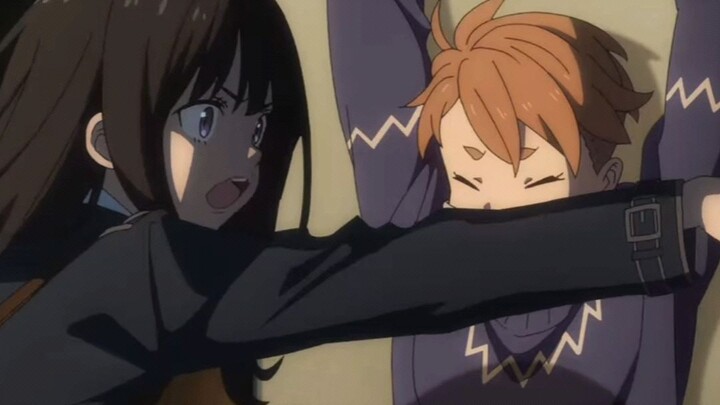 Takina was caught wearing the uniform