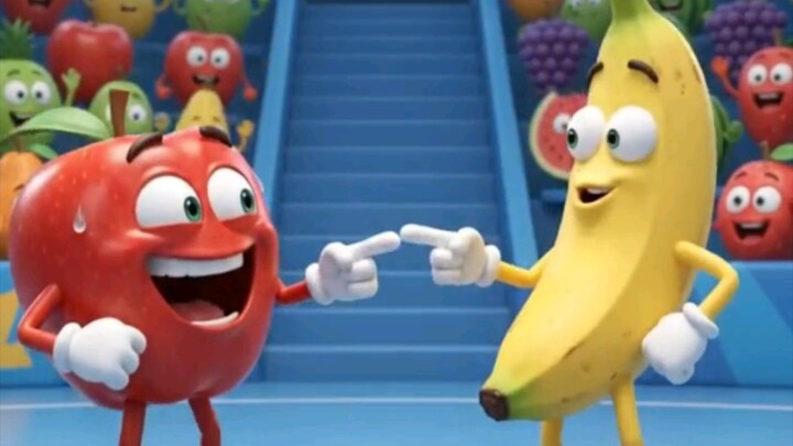 🍎 Apple vs 🍌 Banana — The FUNNIEST Strength Battle 😂🔥 (苹果大战香蕉 — 最搞笑的力量对决)