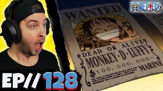 LUFFY & ZORO'S NEW BOUNTIES! // One Piece Episode 128 REACTION - Anime Reaction