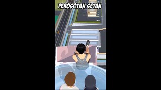 Bikin J4ntung4n Perosotan Setan di Waterpark boba Sakura School Simulator