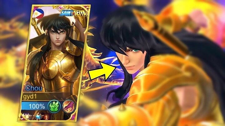 NEW SKIN CHOU SAINT SEIYA IS FREE! THANKS MOONTON! — Mobile Legends