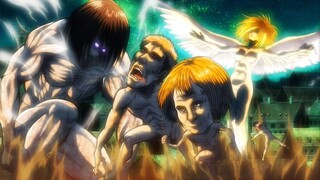 Mikasa, Armin , Jean, Historia, Connie turn into titans | Attack on Titan Ova clip