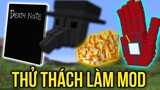 Death note, Găng tay Iron man, Giày lửa, Mặt nạ Dịch hạch | Minecraft thử thách Làm mod