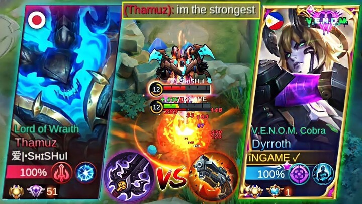 DYRROTH VS THAMUZ STRONG FIGHTER  HIGH & DRY AGAINST UNBENDING WILL BEST BRUTAL