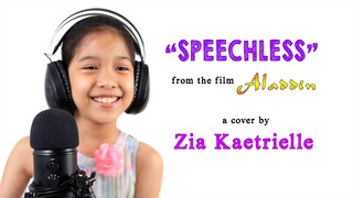 Naomi Scott's SPEECHLESS (Cover by 7-year old ZIA) (With Lyrics) 🎹🎼🎤 | Amazing Zia