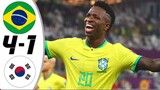 Brazil vs Korsel  4-1 Highlights & All Goals - 2022
