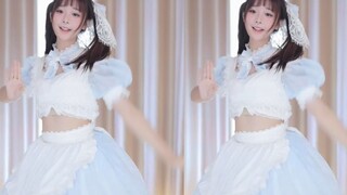 【鱼子酱】《桃花旗袍》蓝色女仆套装 直播跳舞录屏