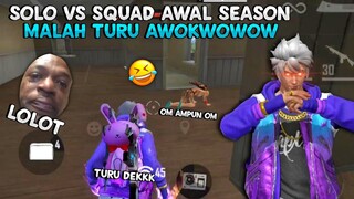 AWAL SEASON SOLO VS SQUAD MALAH TURU?! LOLOT KALI FIZISLOWHENG - FREE FIRE INDONESIA