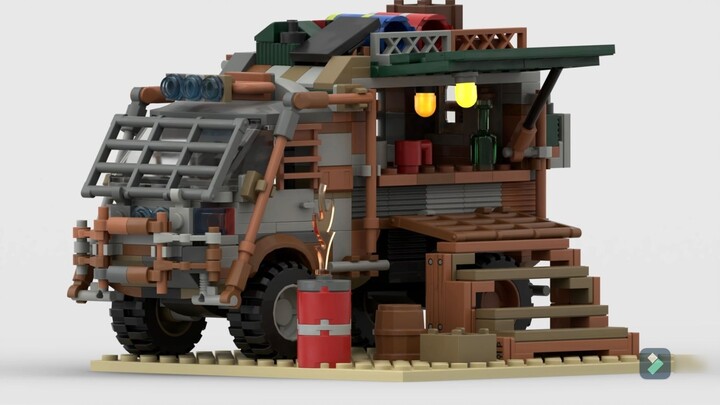 นักธุรกิจเคลื่อนที่ในค่าย Lego moc