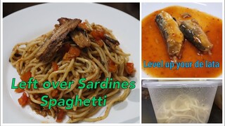 LEFT OVER Sardines Spaghetti ECQ recipe