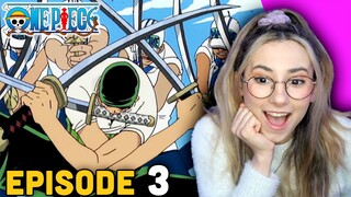 LET'S GO !🏴‍☠️ First Time Watching 👒 One Piece Anime! One Piece Ep 3 REACTION & REVIEW