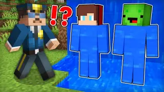 Mikey and JJ Pranked as WATER in Minecraft - Maizen Parody