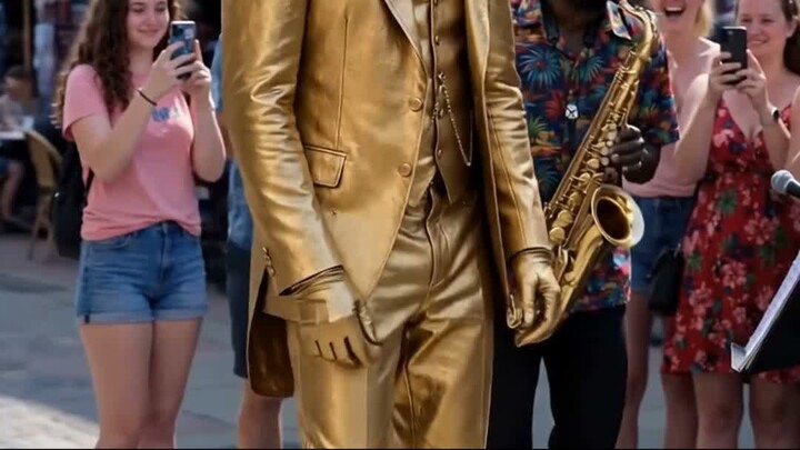 Statue's Sax Duet 🎷✨