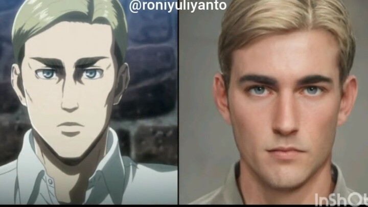 进击的巨人 全人物现实长相3D特效合成