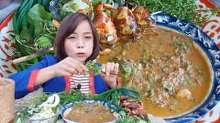 ป่นปูนาหอมๆมันๆ ส้มผัก ผักลวกหลายๆ กับบรรยากาศดีๆ กินข้าวแซ่บคัก21/1/2021