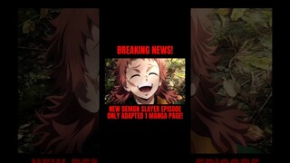 NEW DEMON SLAYER EPISODE ONLY ADAPTED 1 MANGA PAGE