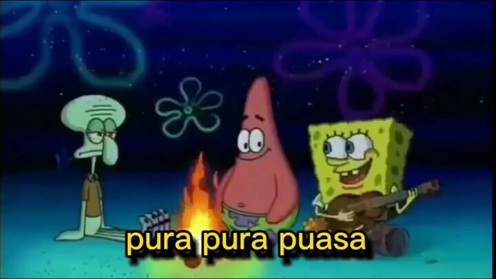 spongebob lagu edisi mau Ramdhan