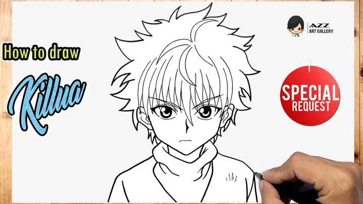 วิธีการวาด Killua จาก Hunter X Hunter