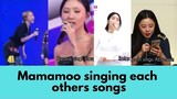 Mamamoo singing each others songs
