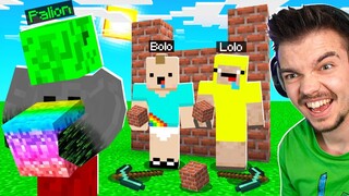 UDAJE NOOBA a potem UŻYWAM NIELEGALNYCH BLOKÓW w Minecraft!