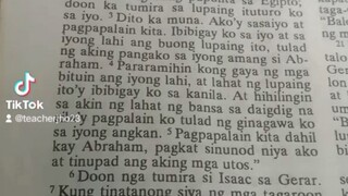 Pang Araw Araw na Talata.                                   Genesis 26:6-11