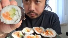 ASMR EATING SOUNDS - SALMON SUSHI & TUNA SUSHI