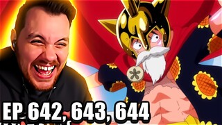 One Piece REACTION Episode 642, 643, & 644